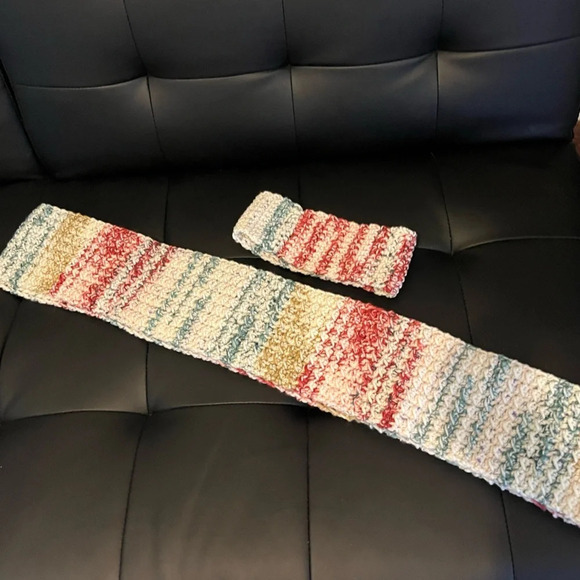 NWT Handmade, knitted, scarf and headband - Picture 3 of 3